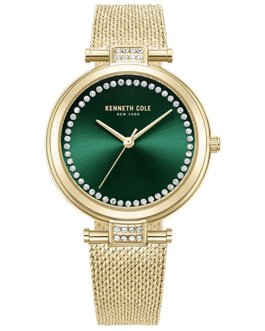 Kenneth Cole KCWLG0026801LD women’s watch front view green dial