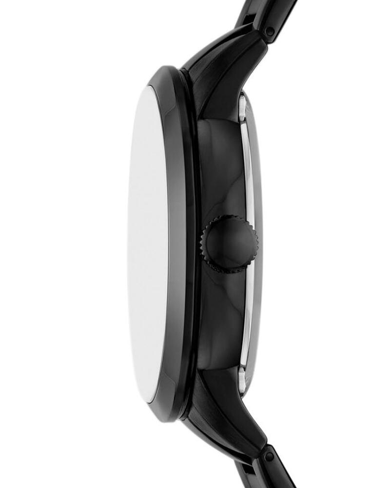 Fossil ME3269 Men's Automatic Skeleton Watch Transparent Dial Black Stainless Steel Strap