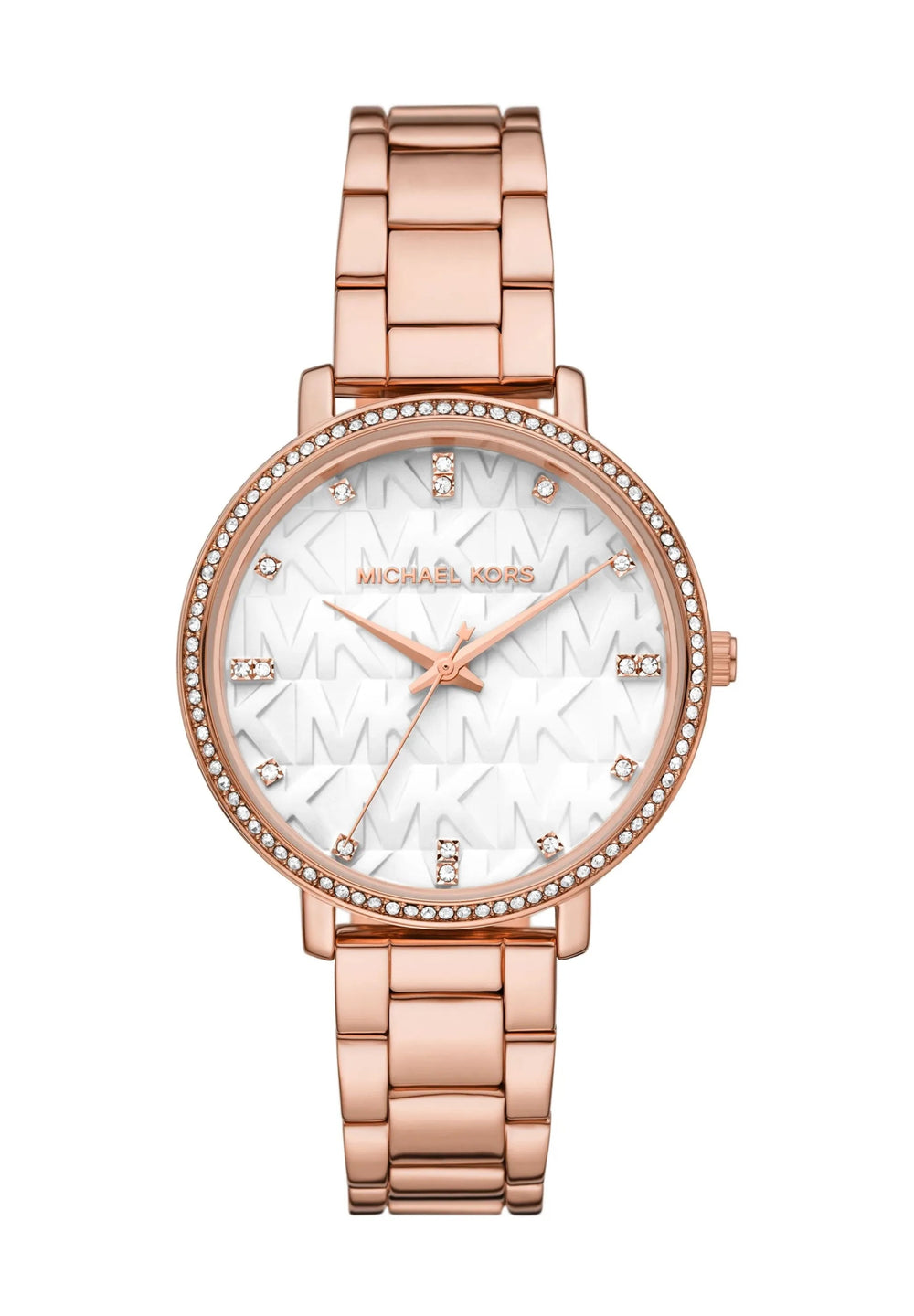 Michael Kors MK4917I Women Quartz White Dial Rose Gold-Tone Stainless Steel Pyper Watch