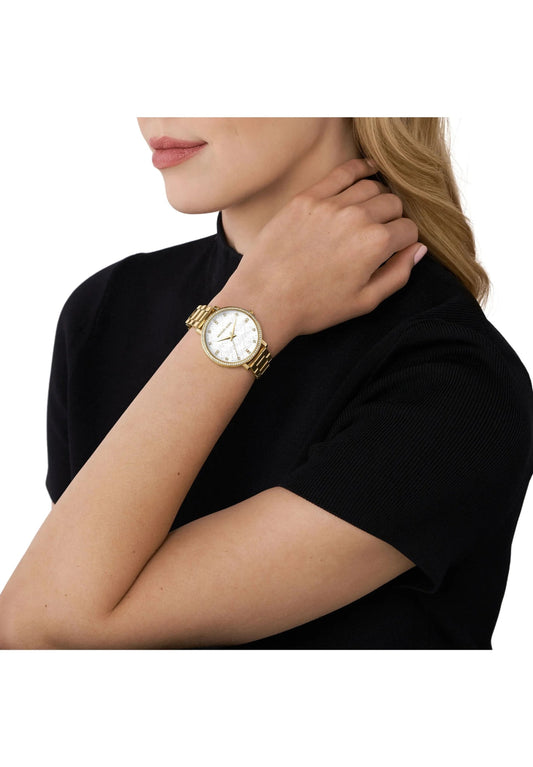 Michael Kors MK4919 Pyper Quartz White Dial Gold-Tone Stainless Steel Women's Watch