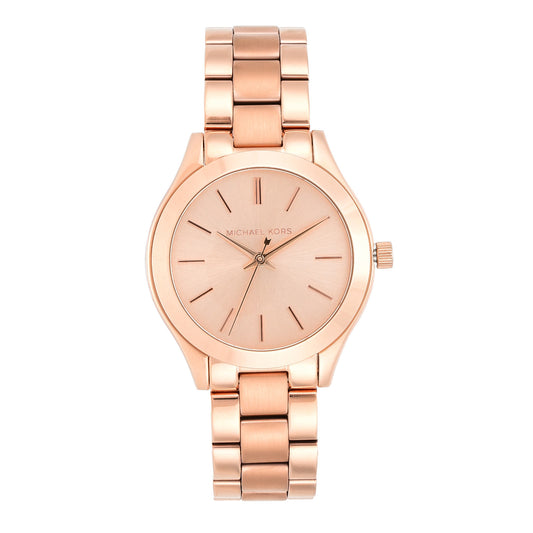 Michael Kors MK3513I Mini Slim Runway Quartz Rose Gold Dial Rose Gold Stainless Steel Women's Watch