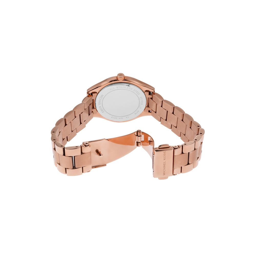 Michael Kors MK3513I Mini Slim Runway Quartz Rose Gold Dial Rose Gold Stainless Steel Women's Watch