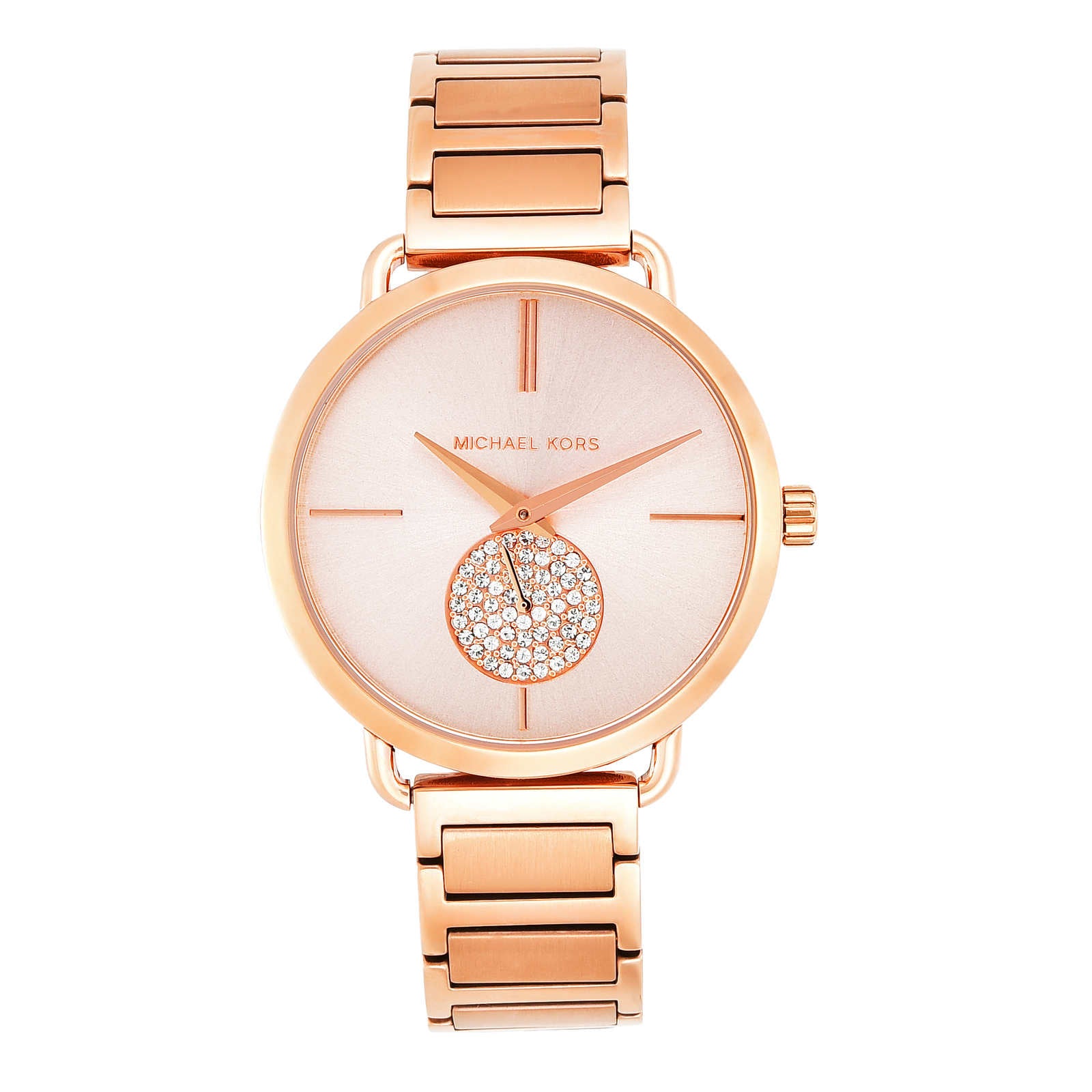 Michael Kors MK3640 Women Quartz Rose Gold Dial Stainless Steel Portia Watch