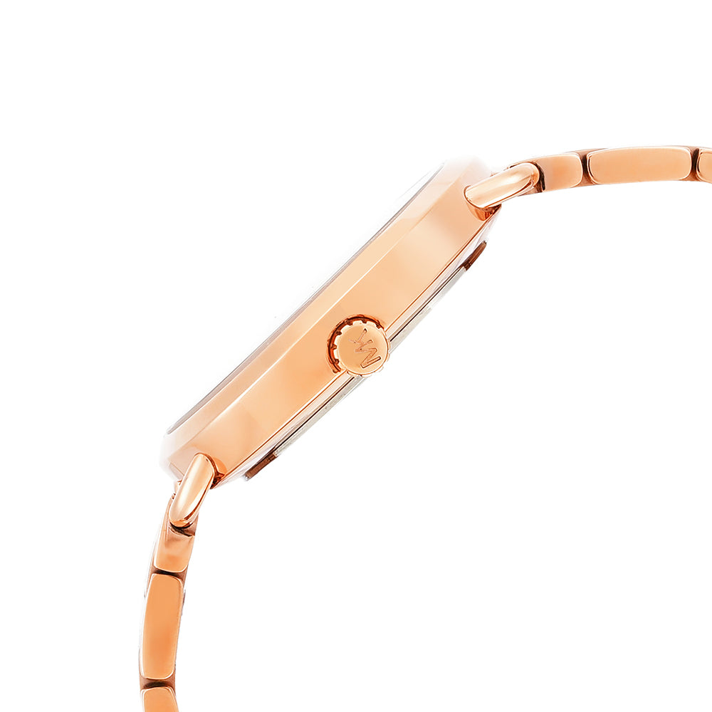 Michael Kors MK3640 Women Quartz Rose Gold Dial Stainless Steel Portia Watch