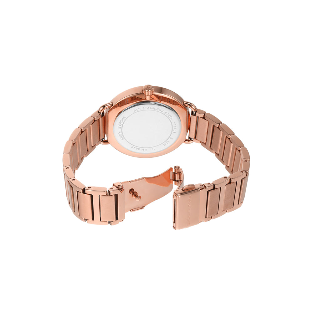 Michael Kors MK3640 Women Quartz Rose Gold Dial Stainless Steel Portia Watch