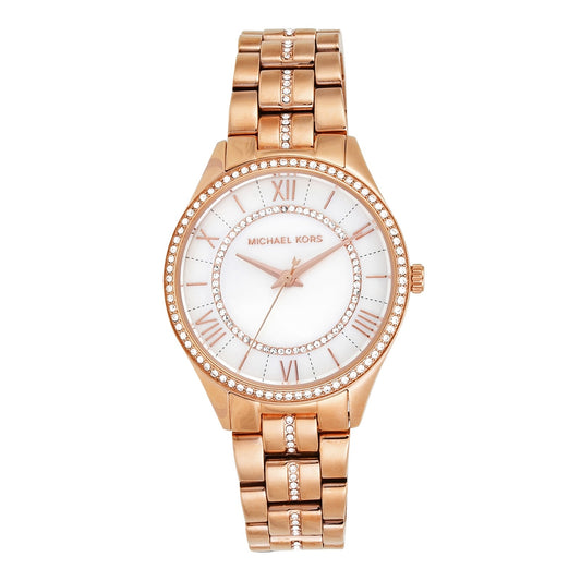 Michael Kors MK3716I Lauryn Quartz White Dial Rose Gold Stainless Steel Women's Watch