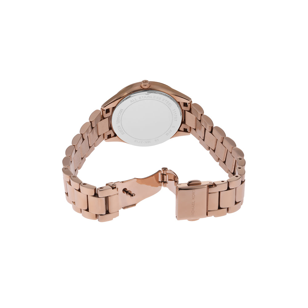 Michael Kors MK3716I Lauryn Quartz White Dial Rose Gold Stainless Steel Women's Watch