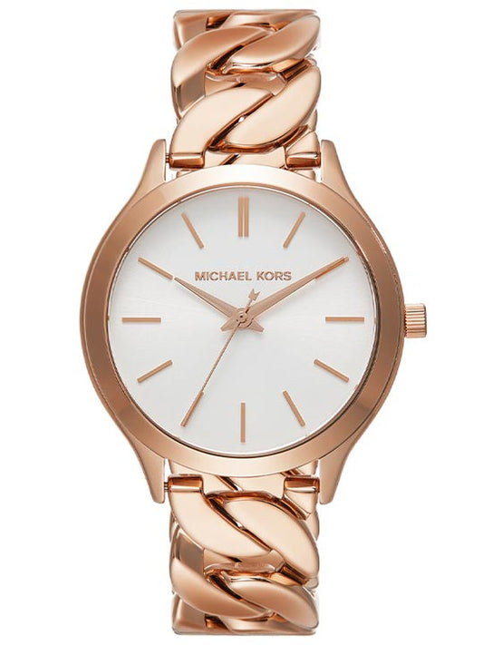 Michael Kors MK7473I Runway Quartz White Dial Rose Gold Stainless Steel Women's Watch