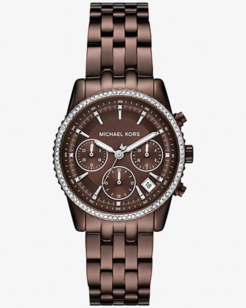Michael Kors MK7559 Bryant Quartz Chronograph Brown Dial Brown Stainless Steel Women's Watch