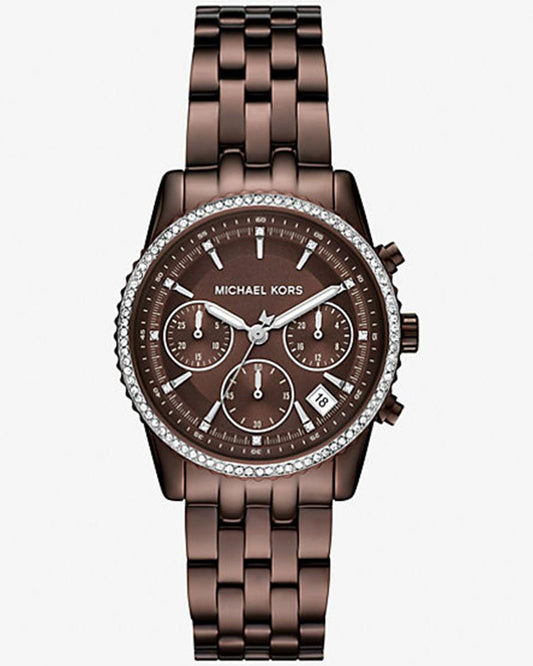Michael Kors MK7559 Bryant Quartz Chronograph Brown Dial Brown Stainless Steel Women's Watch