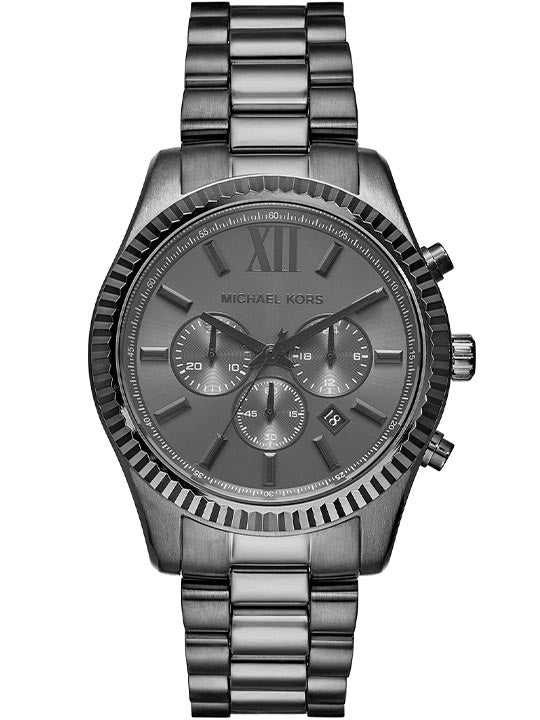 Michael Kors MK9154I Lexington Quartz Chronograph Black Dial Black Stainless Steel Men's Watch