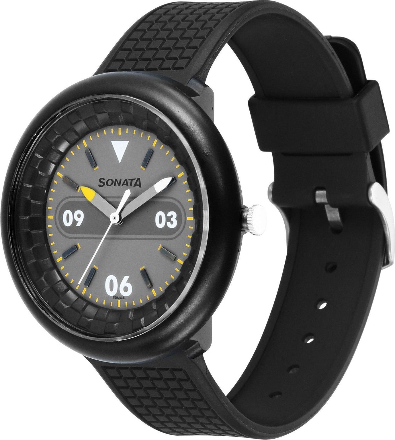 Sonata 77121PP03W F1 Plastics Analog Men’s Watch