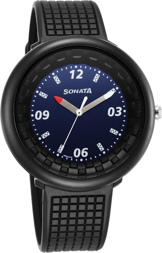 Sonata 77121PP02W Men’s F1 Plastics Analog Men Watch