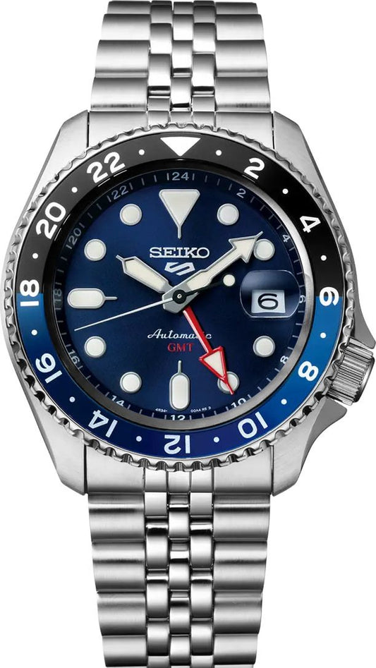 Seiko 5 Sports SSK003K1 Automatic GMT Blue Dial Stainless Steel Men’s Watch