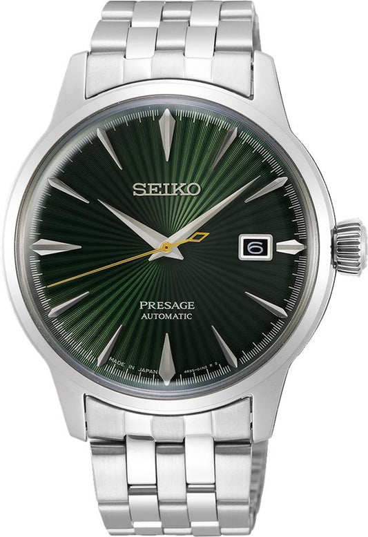 Seiko SRPE15J1 Automatic Men Green Dial Stainless Steel Bracelet Watch