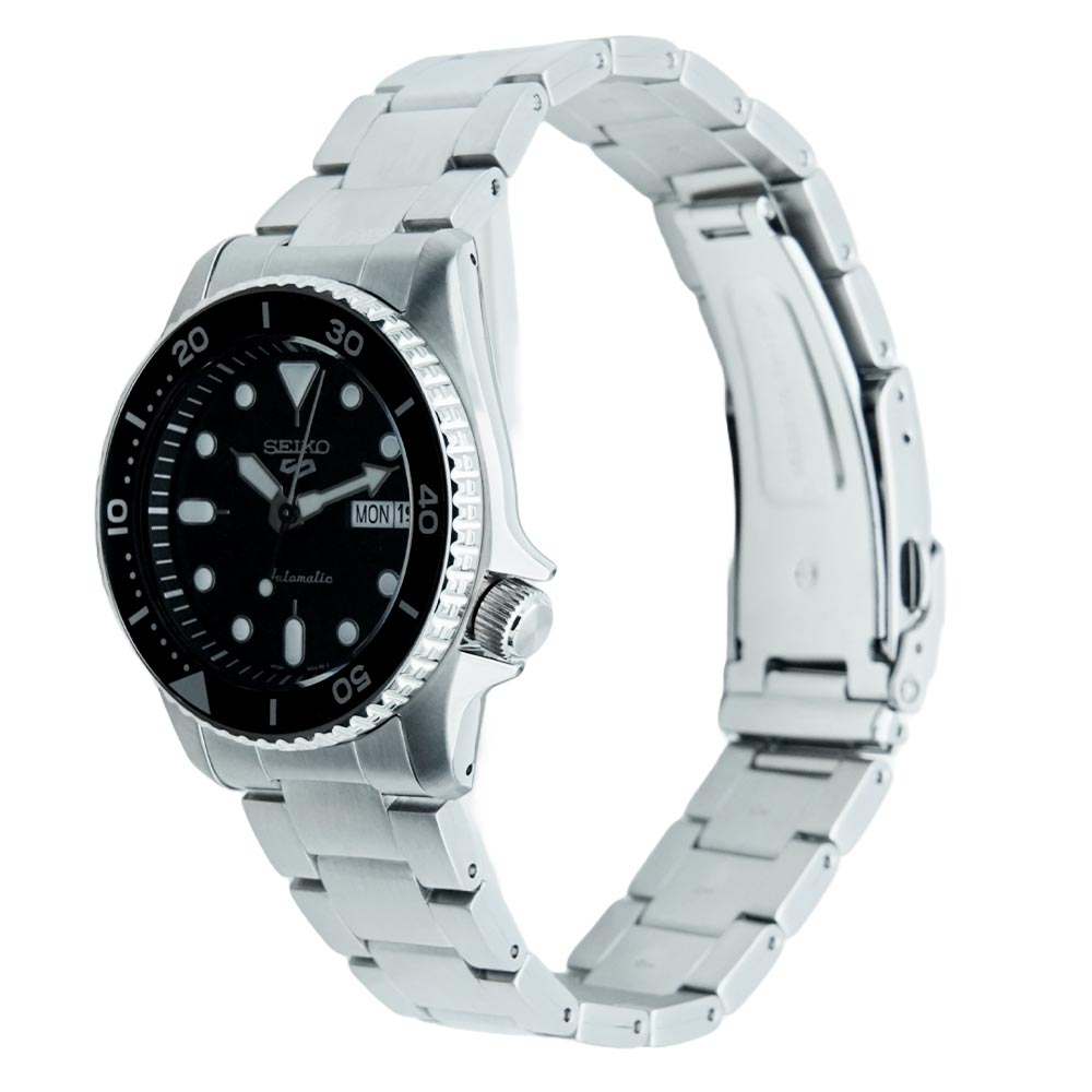 Seiko SRPD55K1 Automatic Men Black Dial Stainless Steel Bracelet Watch