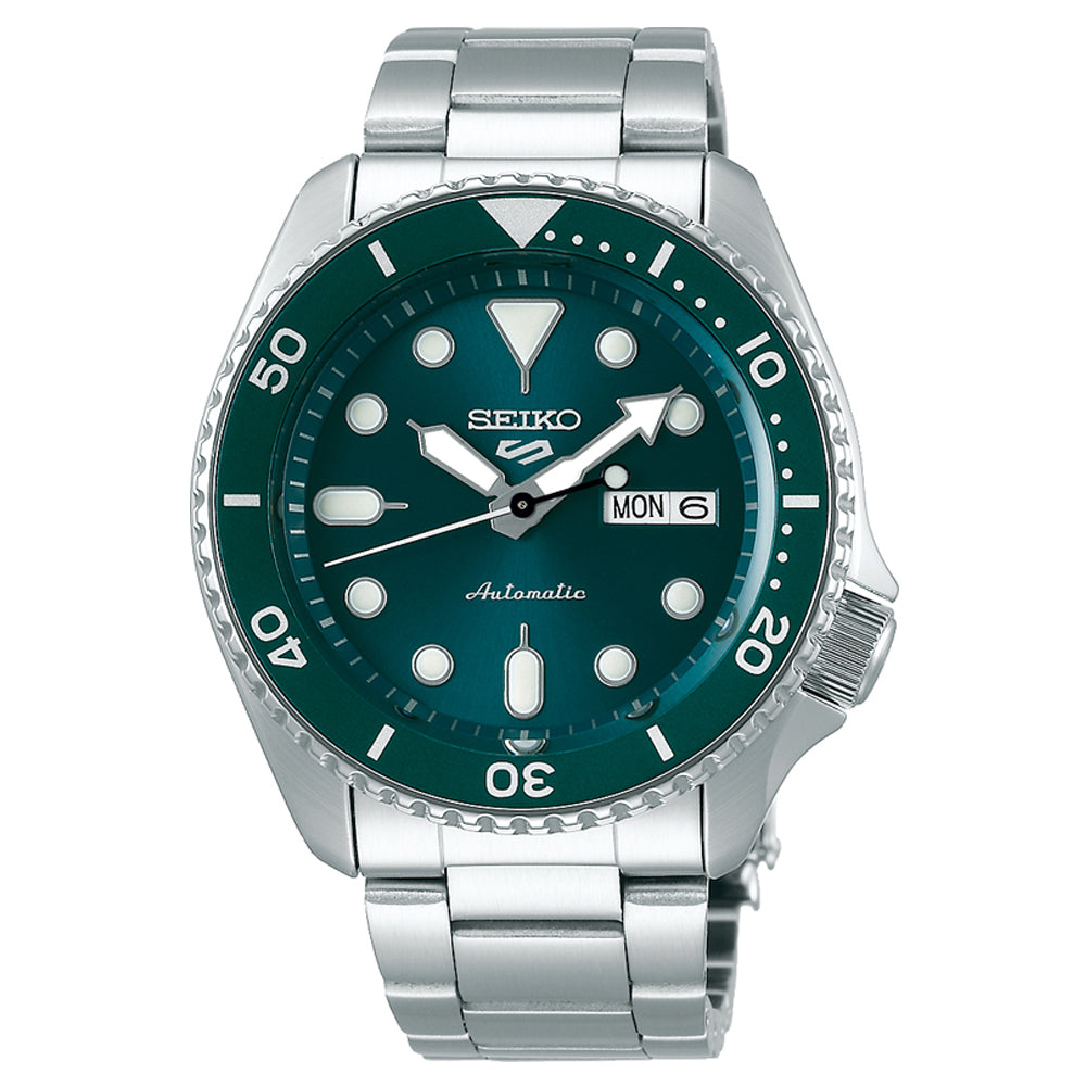 Seiko SRPD061K1 Men Automatic Green Dial Stainless Steel 5 Sports Watch