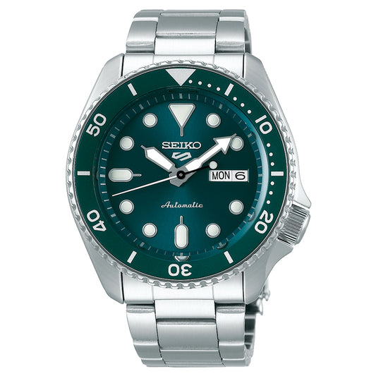 Seiko SRPD061K1 Men Automatic Green Dial Stainless Steel 5 Sports Watch