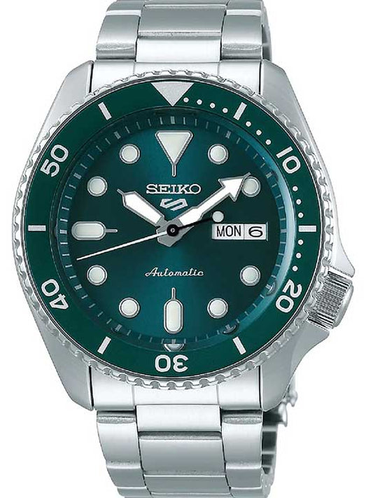 Seiko SRPD061K1 Men Automatic Green Dial Stainless Steel 5 Sports Watch