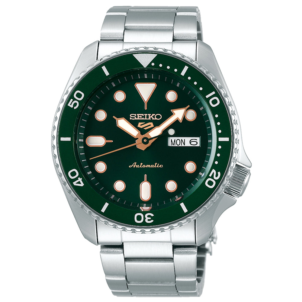 Seiko SRPD63K1S Men Automatic Green Dial Stainless Steel 5 Sports Watch