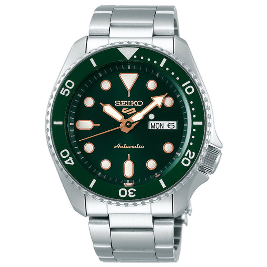 Seiko SRPD63K1S Men Automatic Green Dial Stainless Steel 5 Sports Watch