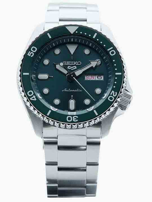 Seiko SRPD63K1S Men Automatic Green Dial Stainless Steel 5 Sports Watch