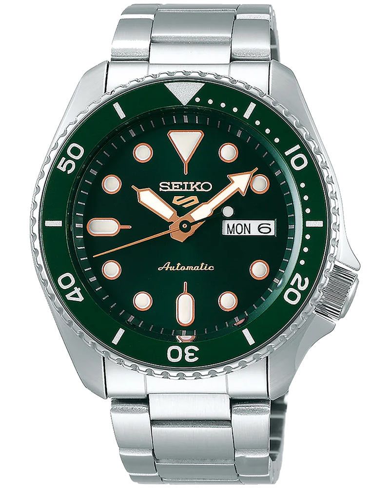 Seiko SRPD63K1 5 Sports Automatic Green Dial Stainless Steel Men's Watch