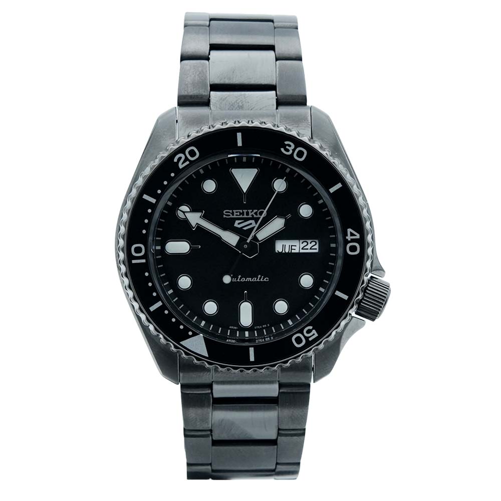 Seiko SRPD65K1 Men Automatic Black Dial Stainless Steel 5 Sports Watch