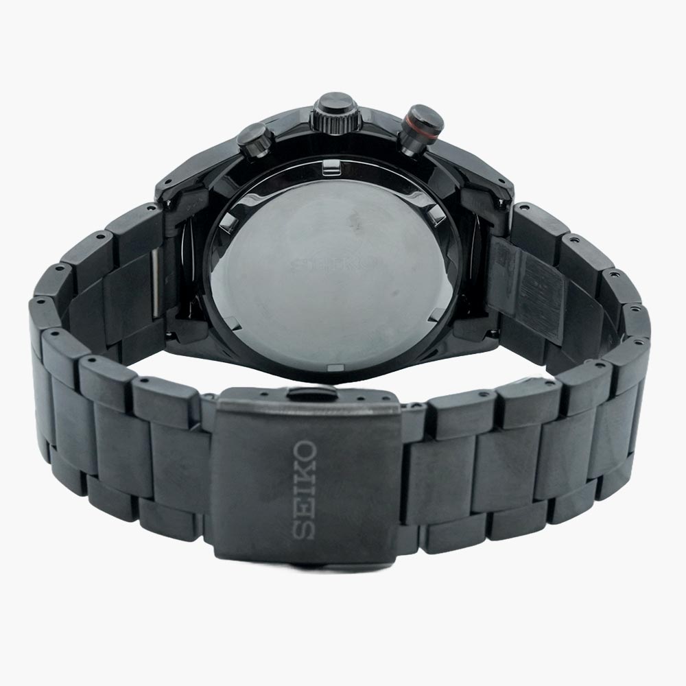 Seiko SSB399P1 Men Quartz Chronograph Black Dial Stainless Steel Watch