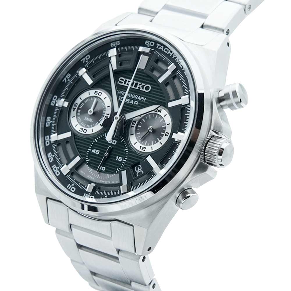 Seiko SSB405P1 Quartz Chronograph Green Dial Stainless Steel Men's Watch