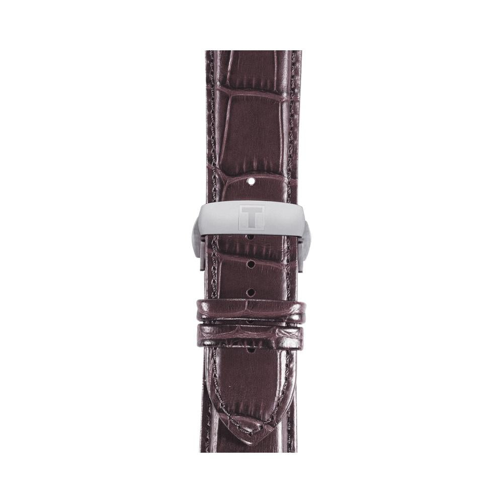Tissot T0356171603100 Silver Dial Men’s Chronograph Watch – Brown Leather Strap, Swiss Quartz Movement