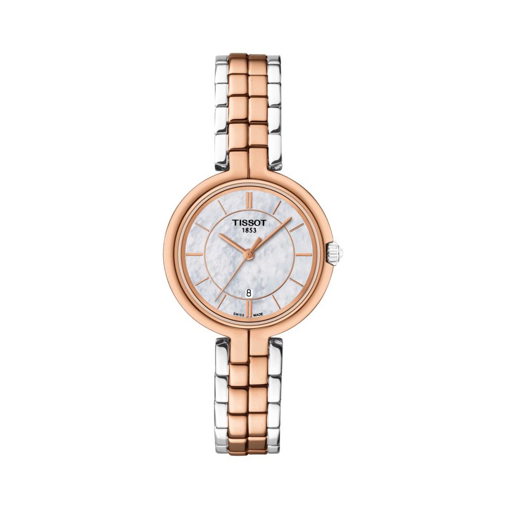 Tissot T0942102211100 White Mother-of-Pearl Dial 30 mm Women’s Swiss Quartz Watch – Two-Tone Stainless Steel Bracelet