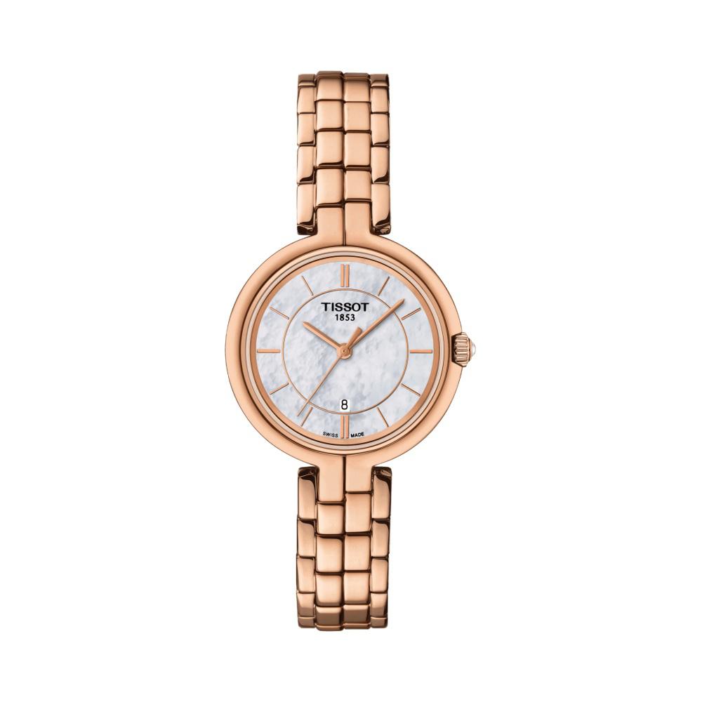 Tissot T0942103311101 White Mother-of-Pearl Dial 30 mm Women’s Swiss Quartz Watch – Rose Gold PVD Stainless Steel Bracelet