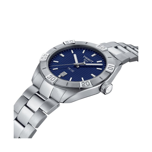Tissot T1016101104100 Blue Dial 42 mm Men’s Swiss Quartz PR 100 Sport Watch – Stainless Steel Case & Bracelet, Sapphire Crystal