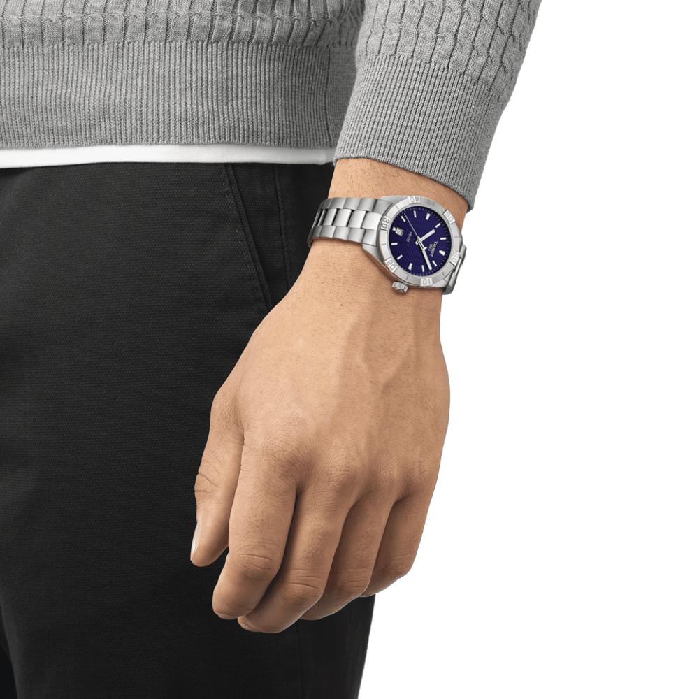 Tissot T1016101104100 Blue Dial 42 mm Men’s Swiss Quartz PR 100 Sport Watch – Stainless Steel Case & Bracelet, Sapphire Crystal