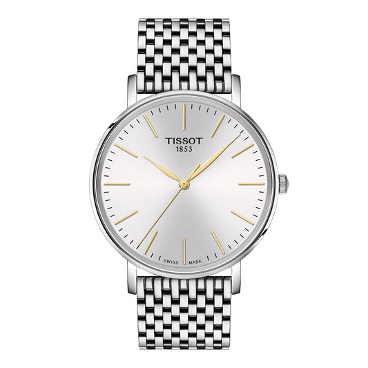 Tissot T1434101101101 Everytime Unisex Analog Quartz Silver Dial Watch