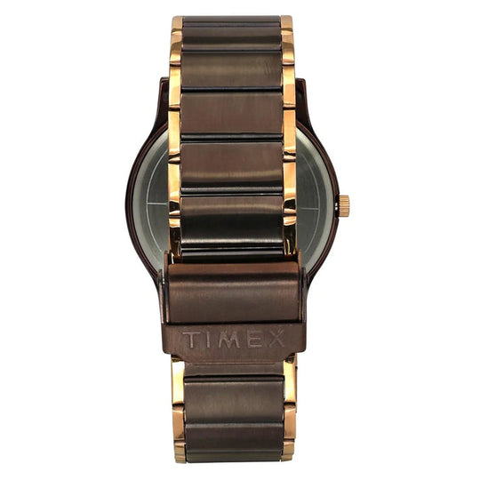 Timex TW000R464 Men’s Brown Dial Analog Watch with Stainless Steel Strap