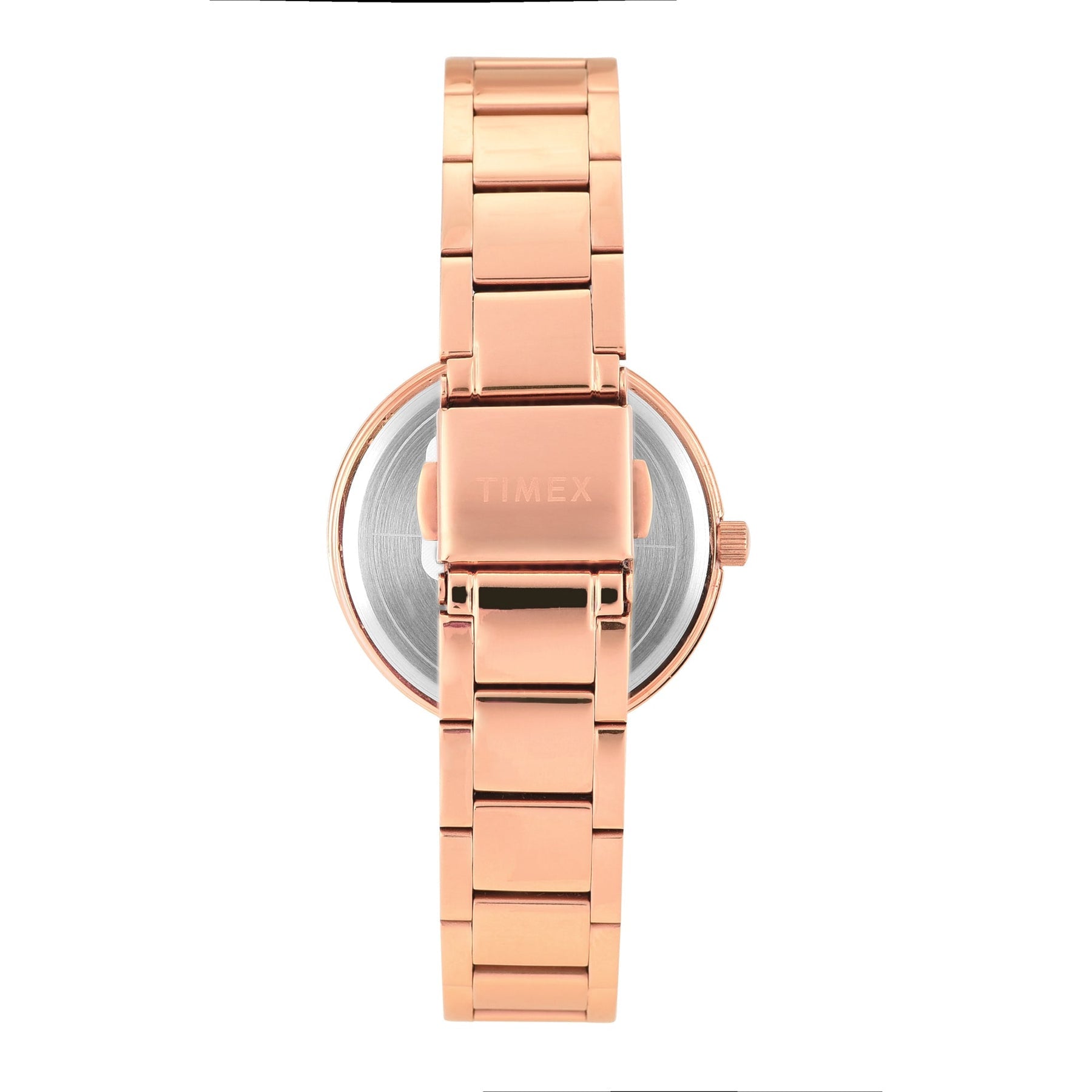 Timex TWEL18707 Trendline Quartz Analog Pink Round Dial Rose Gold Stainless Steel Women's Watch