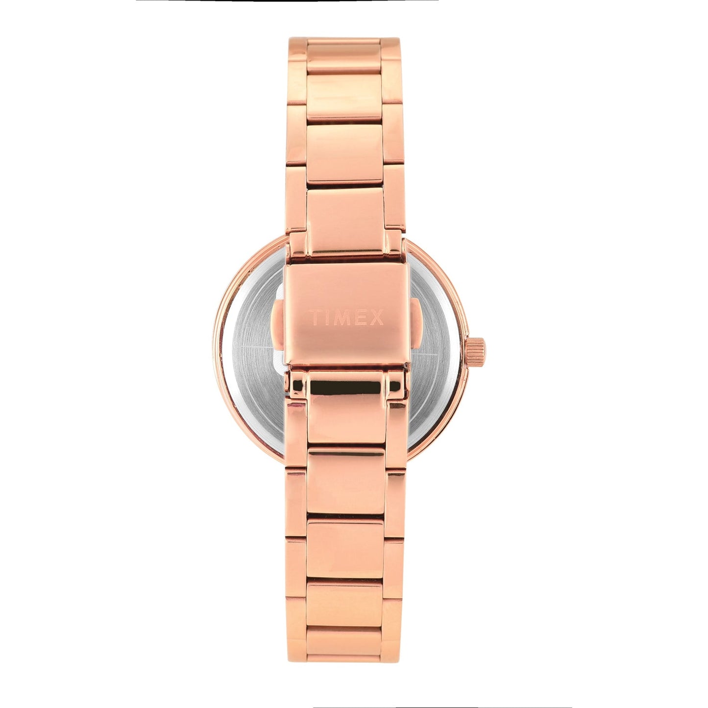 Timex TWEL18707 Trendline Quartz Analog Pink Round Dial Rose Gold Stainless Steel Women's Watch