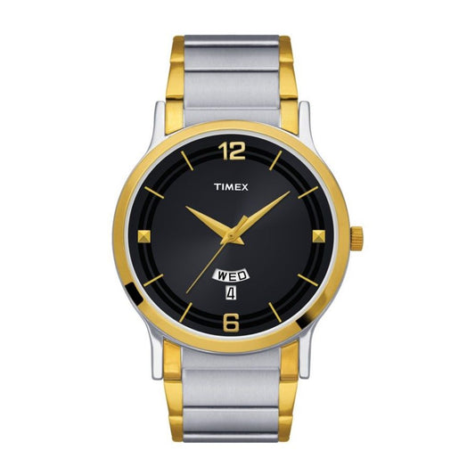 Timex TW000R425 Men’s Black Dial Two-Tone Stainless Steel Analog Quartz Watch