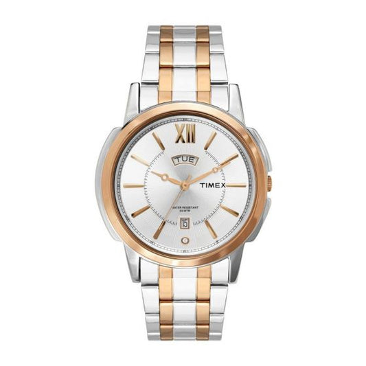 Timex TW000U311 Quartz Analog Silver Dial Stainless Steel Strap Watch for Men