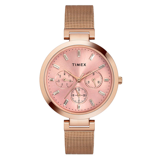 Timex TW000X242 Women’s Pink Dial Quartz Analog Watch