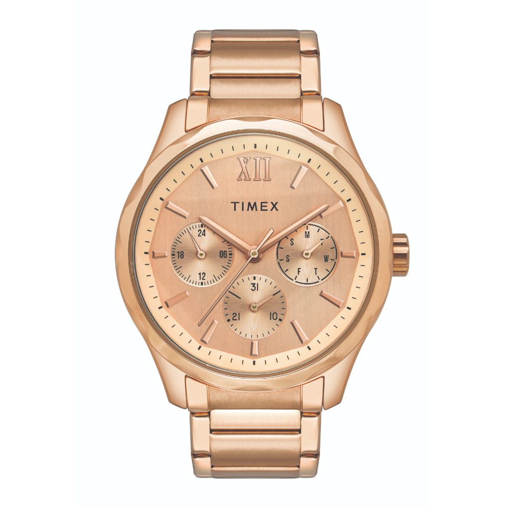 Timex TW00PR266 Rose‑Gold Dial Rose‑Gold Stainless Steel Watch Set