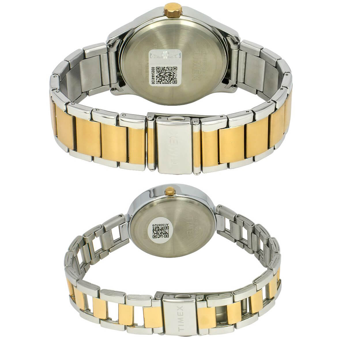 Timex TW00PR278 Unisex Green Dial Quartz Analog Pair Watch Set Stainless Steel Round Watch Set