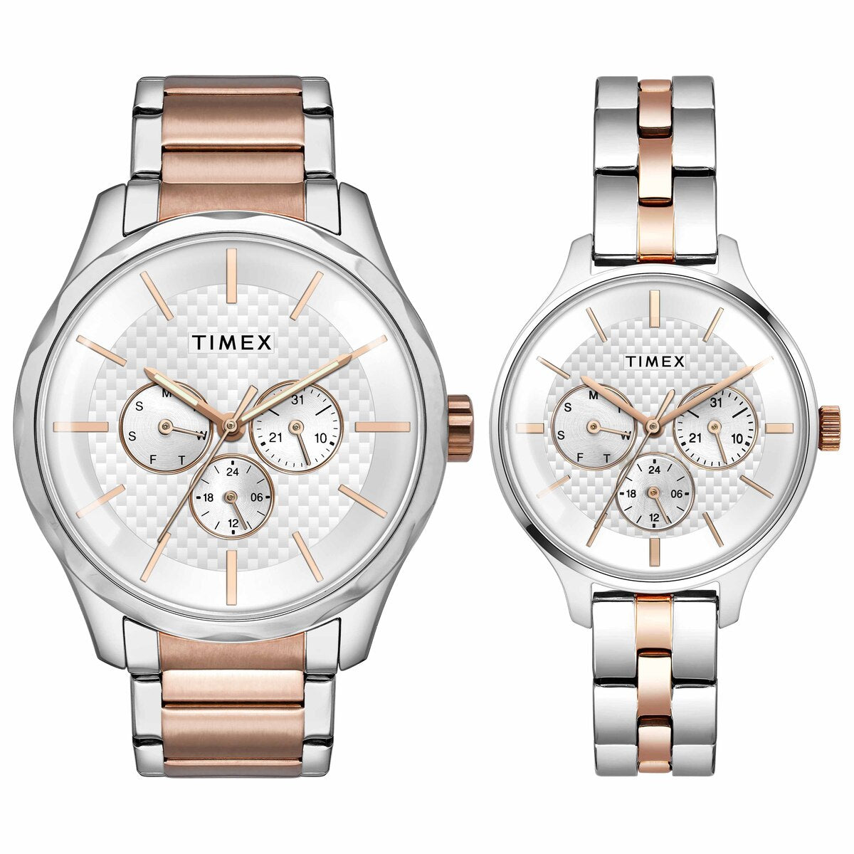 Timex TW00PR291 Silver Dial Quartz Analog Watch Set