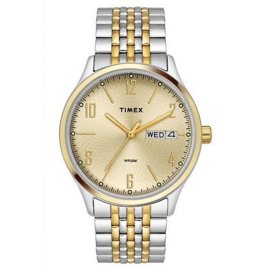 Timex TW0TG6508 Men Quartz Champagne Dial Stainless Steel Analog Watch