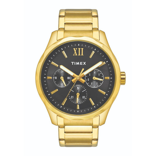 Timex TW0TG7603 Men’s Black Dial Gold Stainless Steel Multifunction Watch