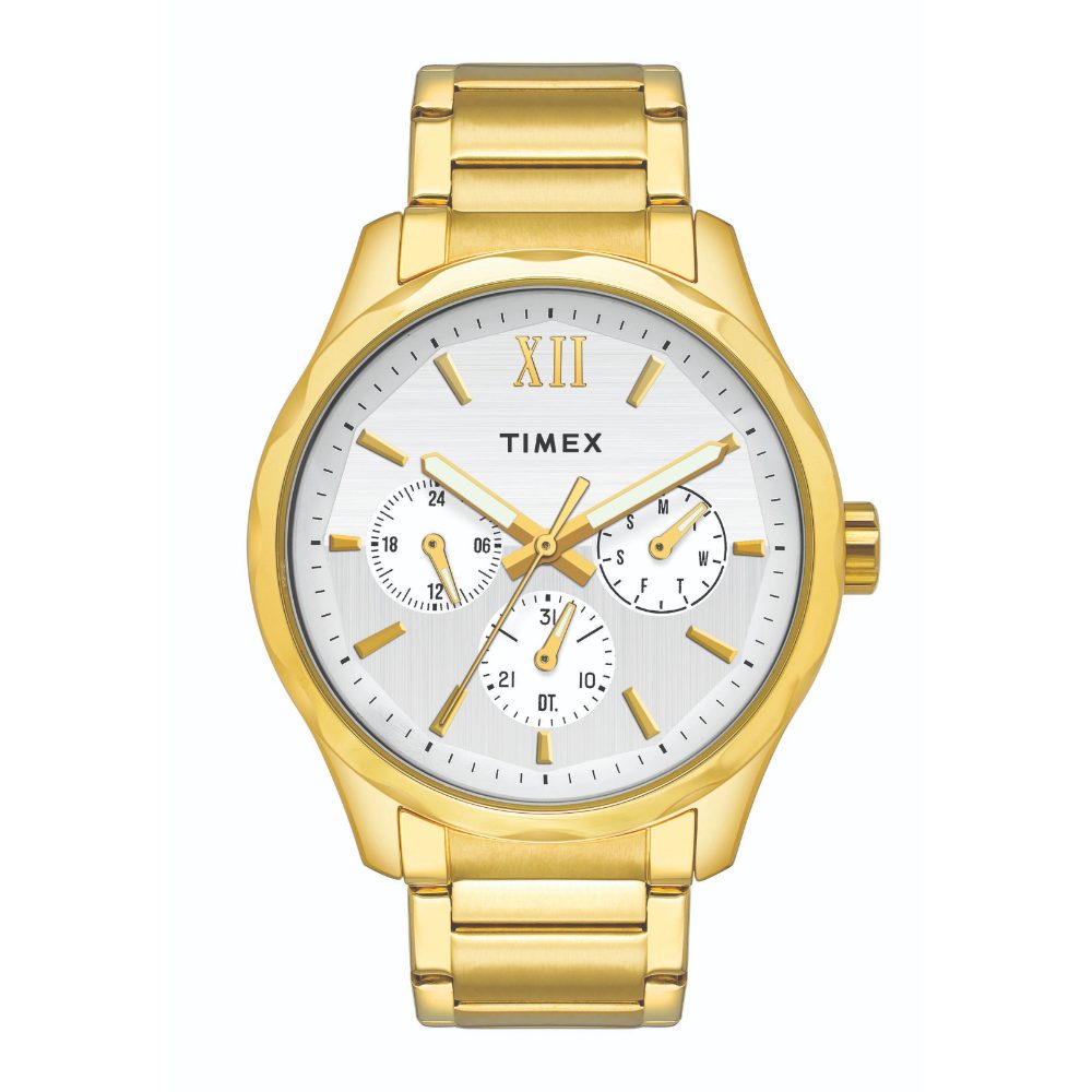 Timex TW0TG7604 Men’s Grey Dial Gold Stainless Steel Multifunction Watch