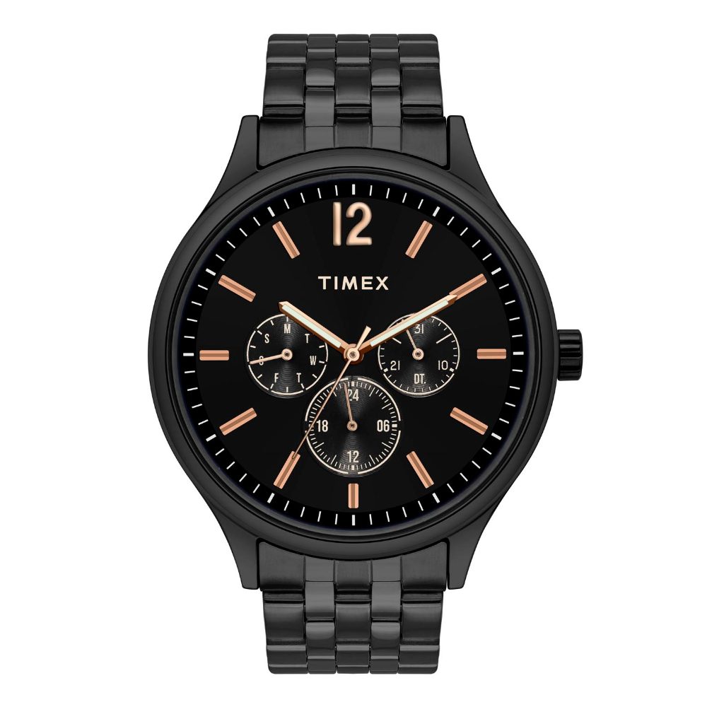 Timex TWEG18405 Men’s Black Dial Stainless Steel Chronograph Watch