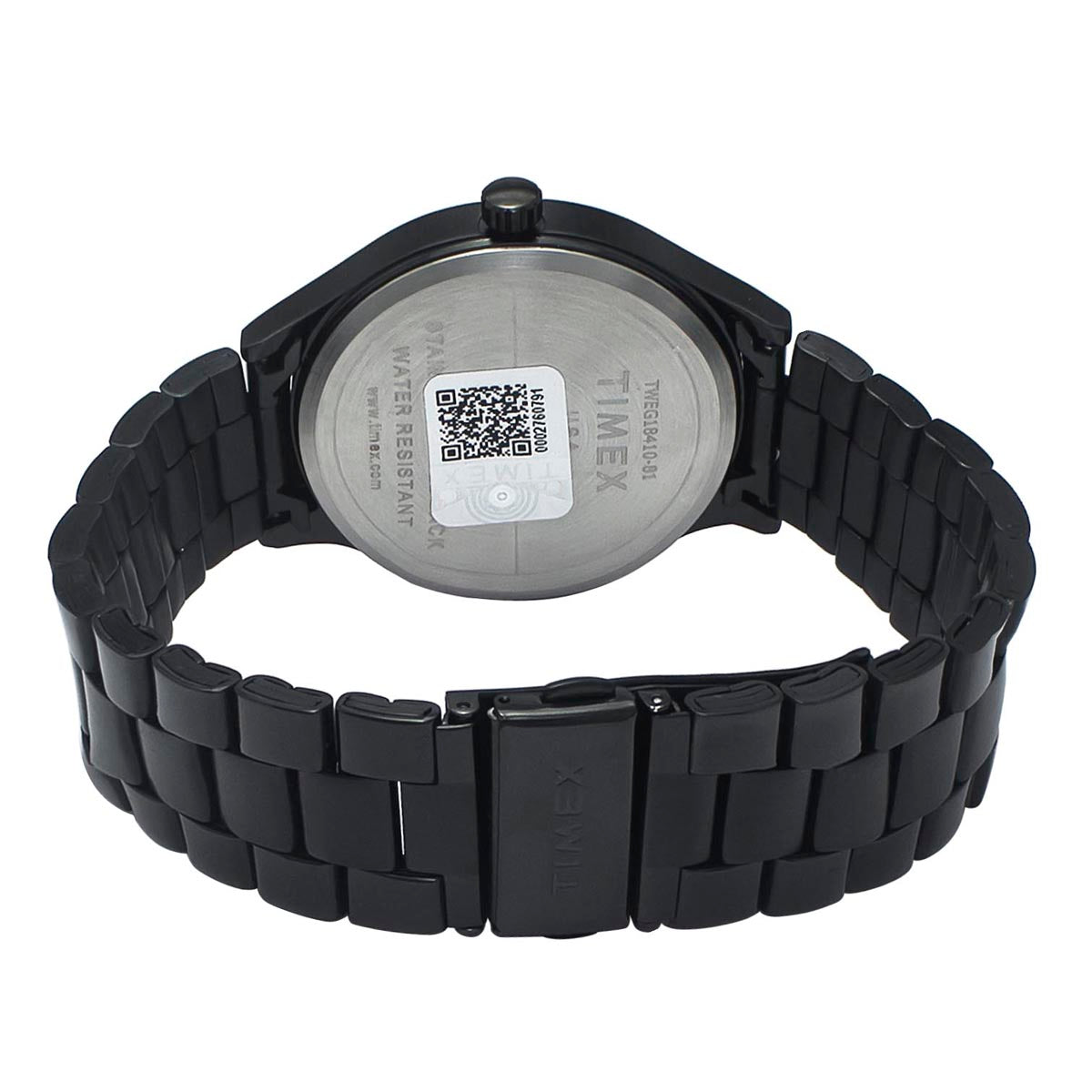 Timex TWEG18410 Men’s Black Dial Black Stainless‑Steel Chronograph Watch